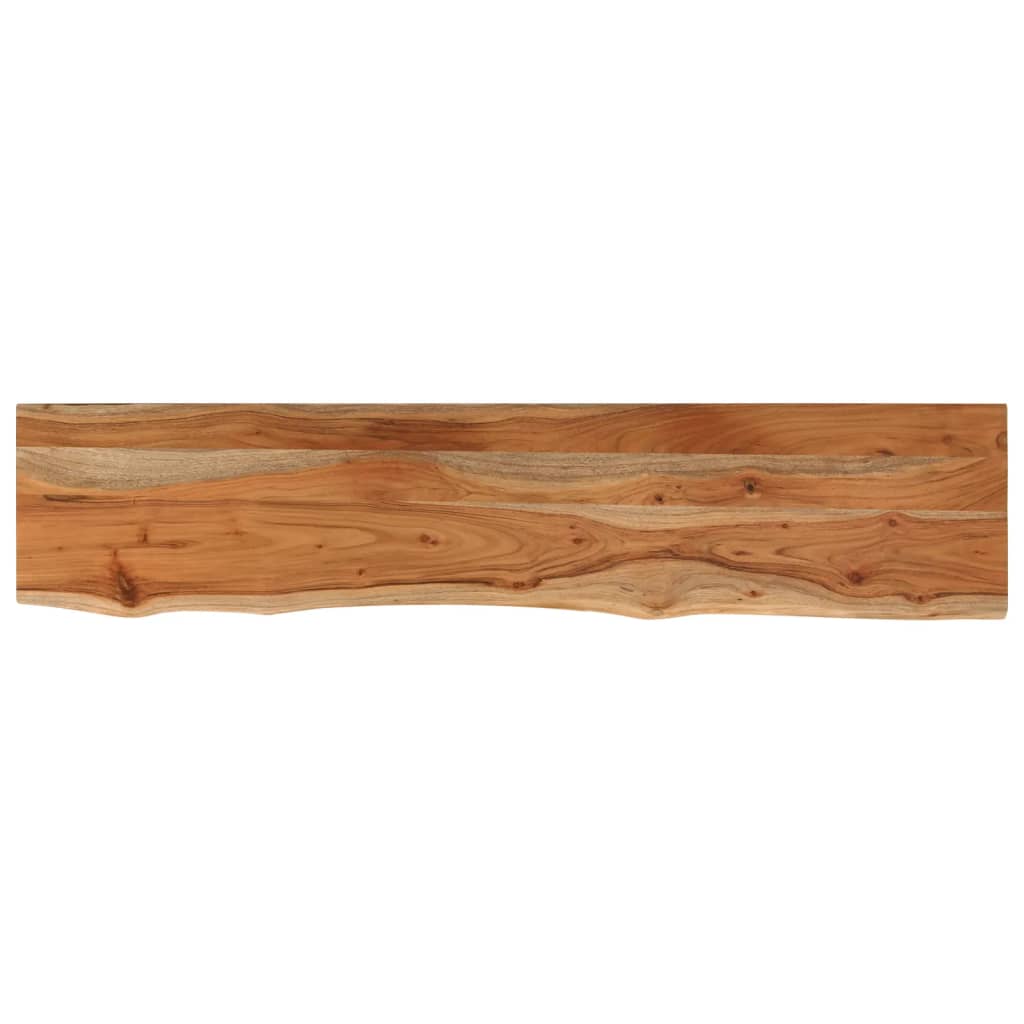 Tischplatte 180x40x3,8cm Rechteckig Massivholz Akazie Baumkante