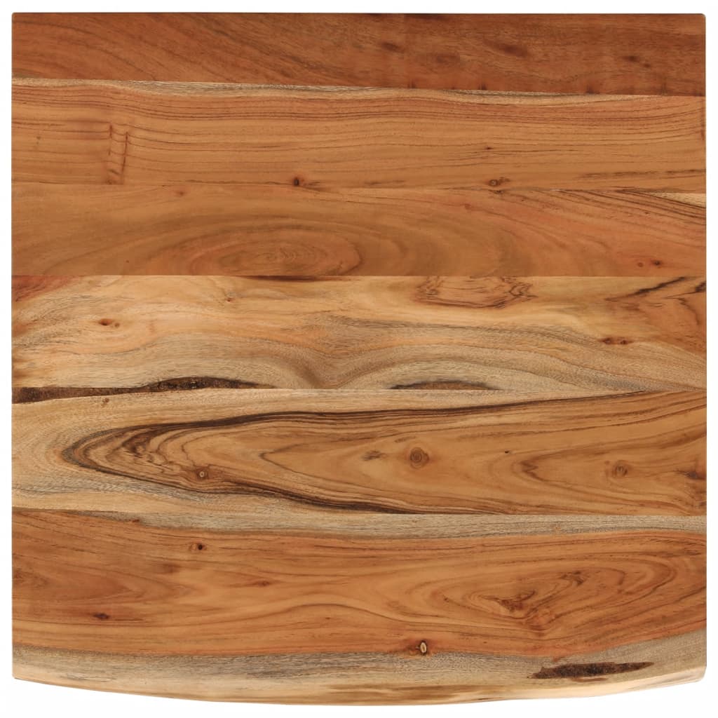 Schreibtischplatte 80x80x3,8 cm Massivholz Akazie Baumkante