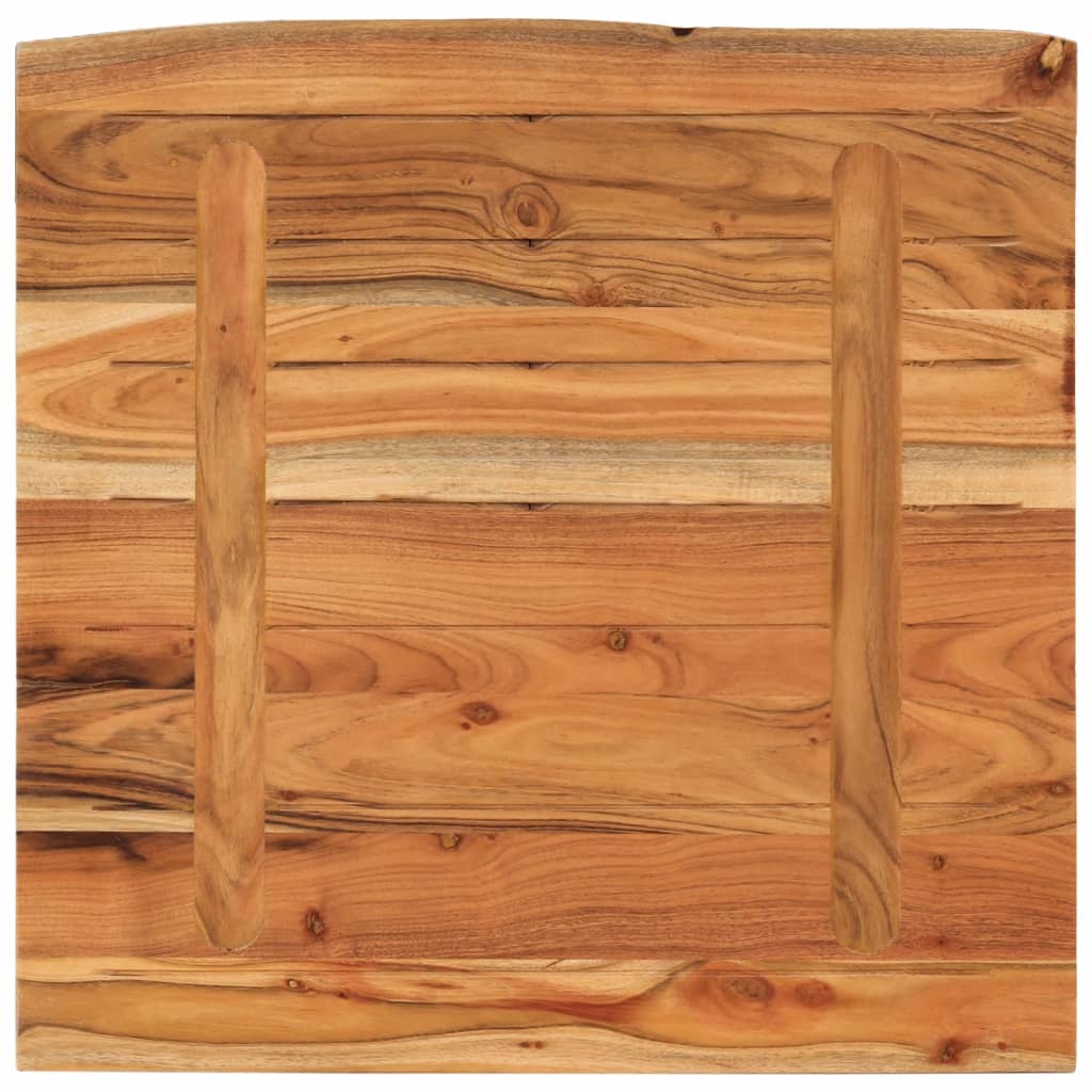 Schreibtischplatte 80x80x3,8 cm Massivholz Akazie Baumkante