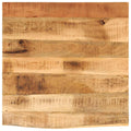 Tischplatte 40x40x2,5 cm Baumkante Massivholz Raues Mangoholz