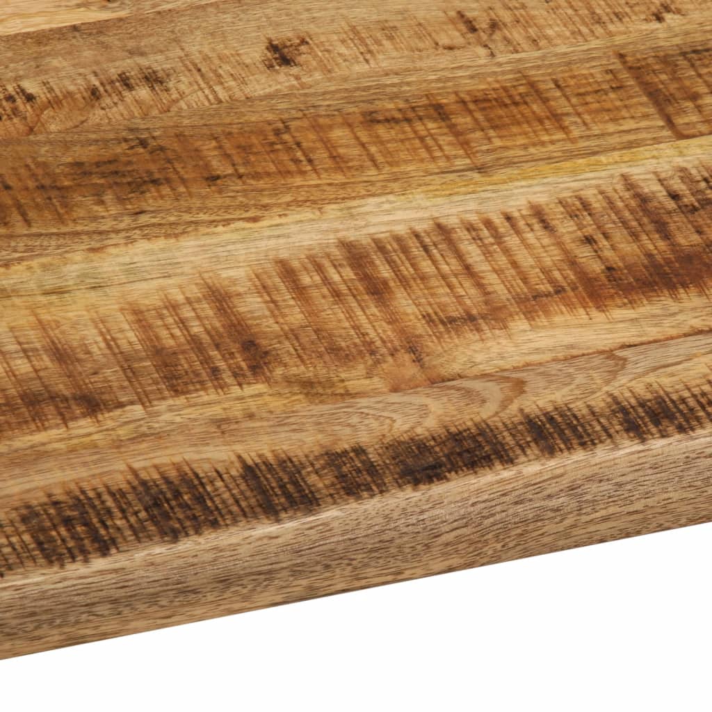 Tischplatte 100x80x2,5 cm Baumkante Massivholz Raues Mangoholz
