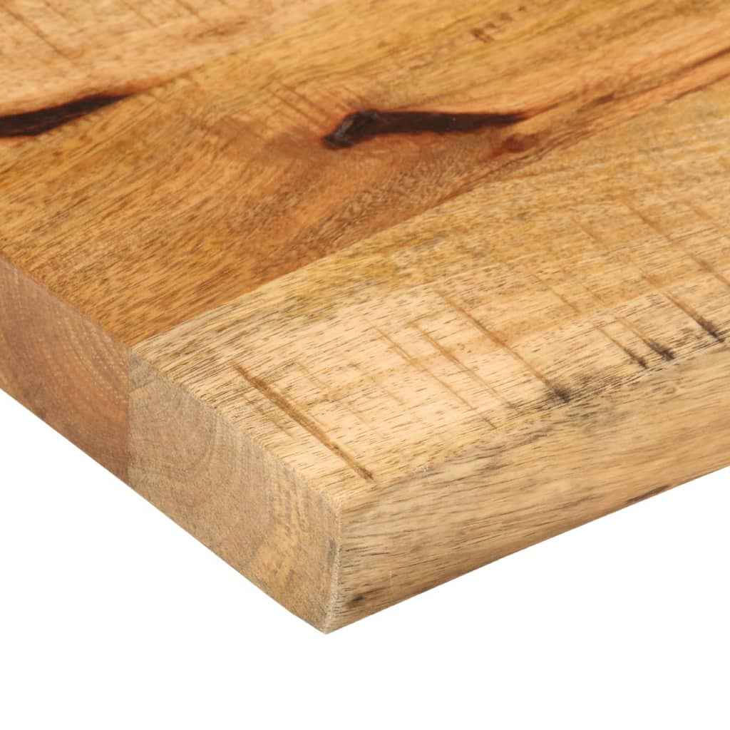 Tischplatte 80x20x3,8 cm Baumkante Massivholz Raues Mangoholz