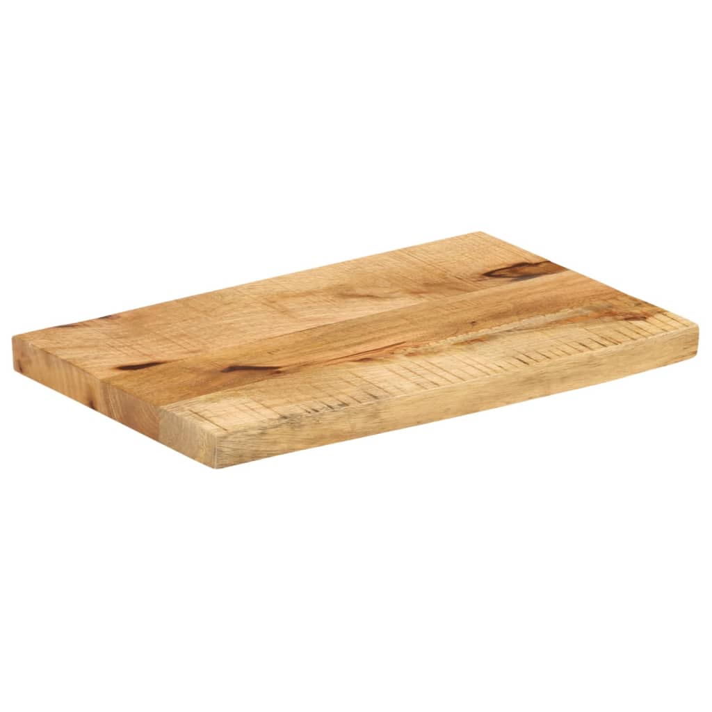 Tischplatte 40x30x3,8 cm Baumkante Massivholz Raues Mangoholz