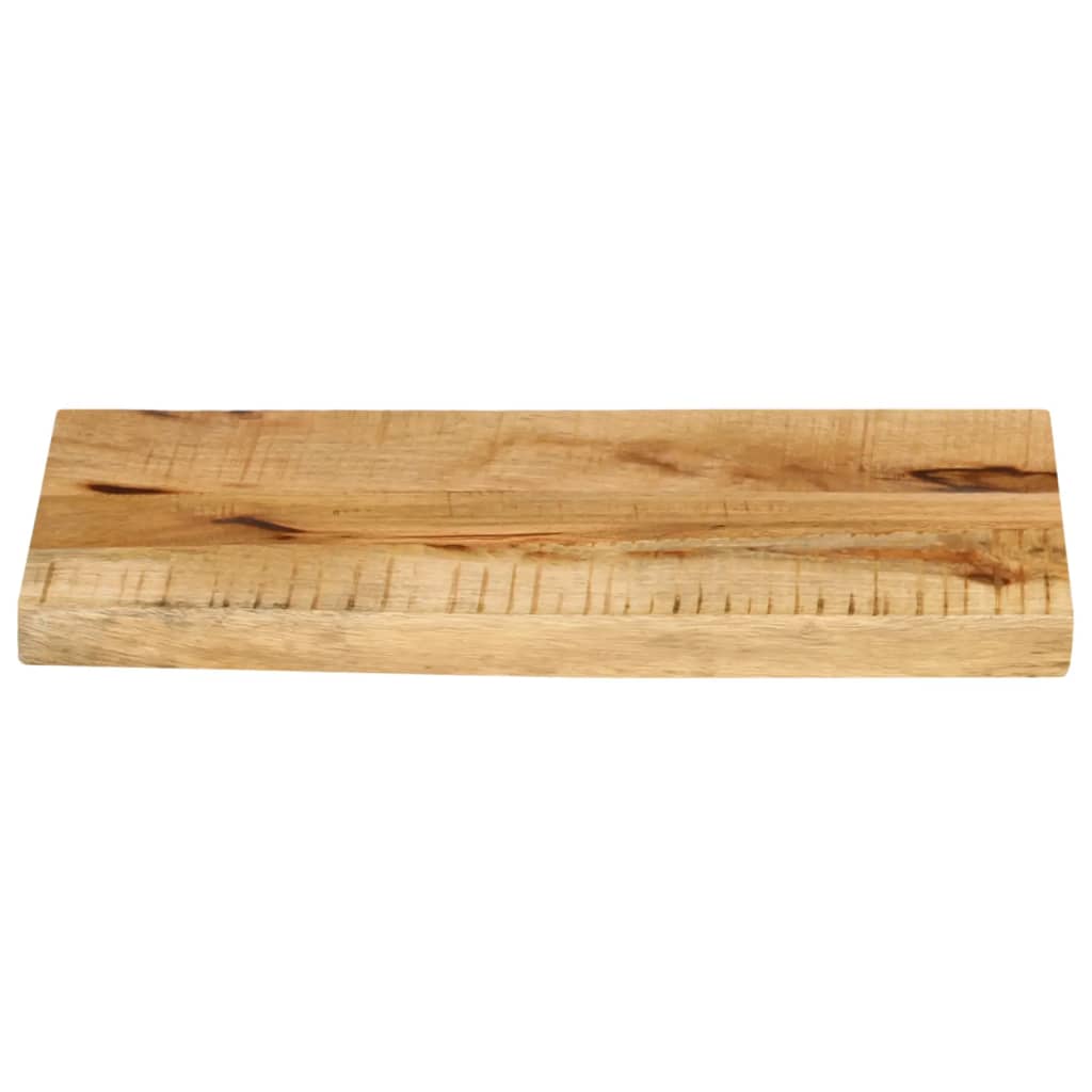 Tischplatte 40x30x3,8 cm Baumkante Massivholz Raues Mangoholz