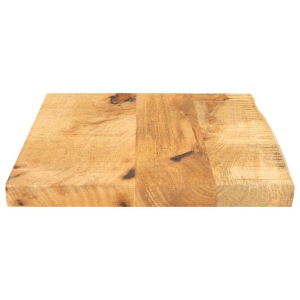 Tischplatte 40x30x3,8 cm Baumkante Massivholz Raues Mangoholz