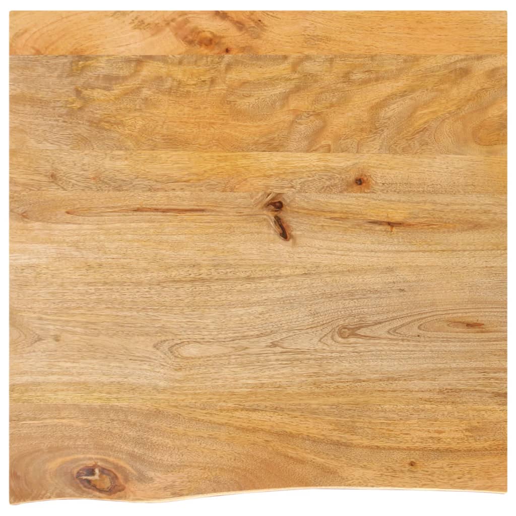 Tischplatte mit Baumkante 40x40x2,5 cm Massivholz Mango