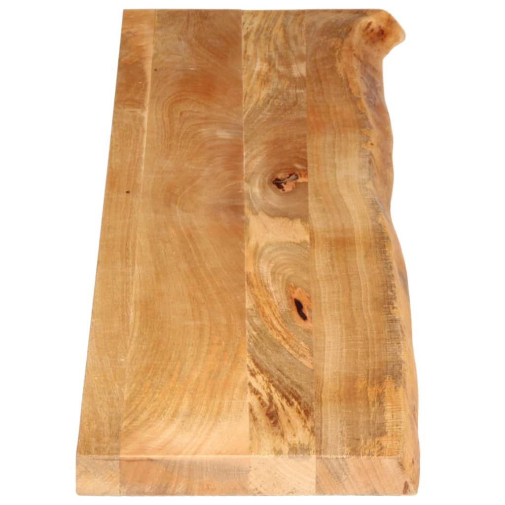 Tischplatte mit Baumkante 180x40x3,8 cm Massivholz Mango
