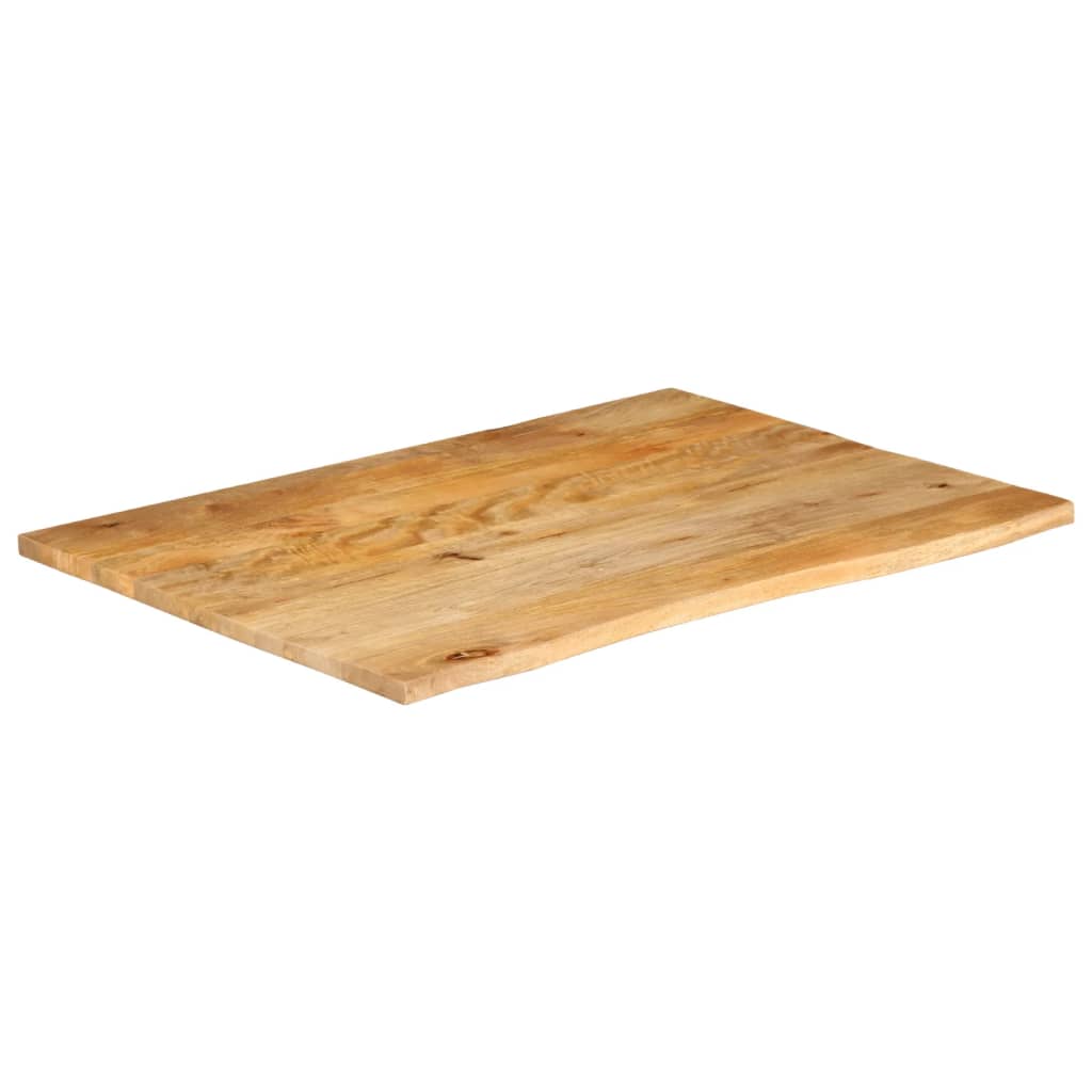 Tischplatte mit Baumkante 110x80x3,8 cm Massivholz Mango