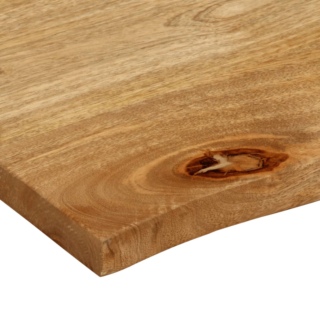 Tischplatte mit Baumkante 110x80x3,8 cm Massivholz Mango