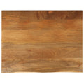 Tischplatte mit Baumkante 100x80x2,5 cm Massivholz Mango