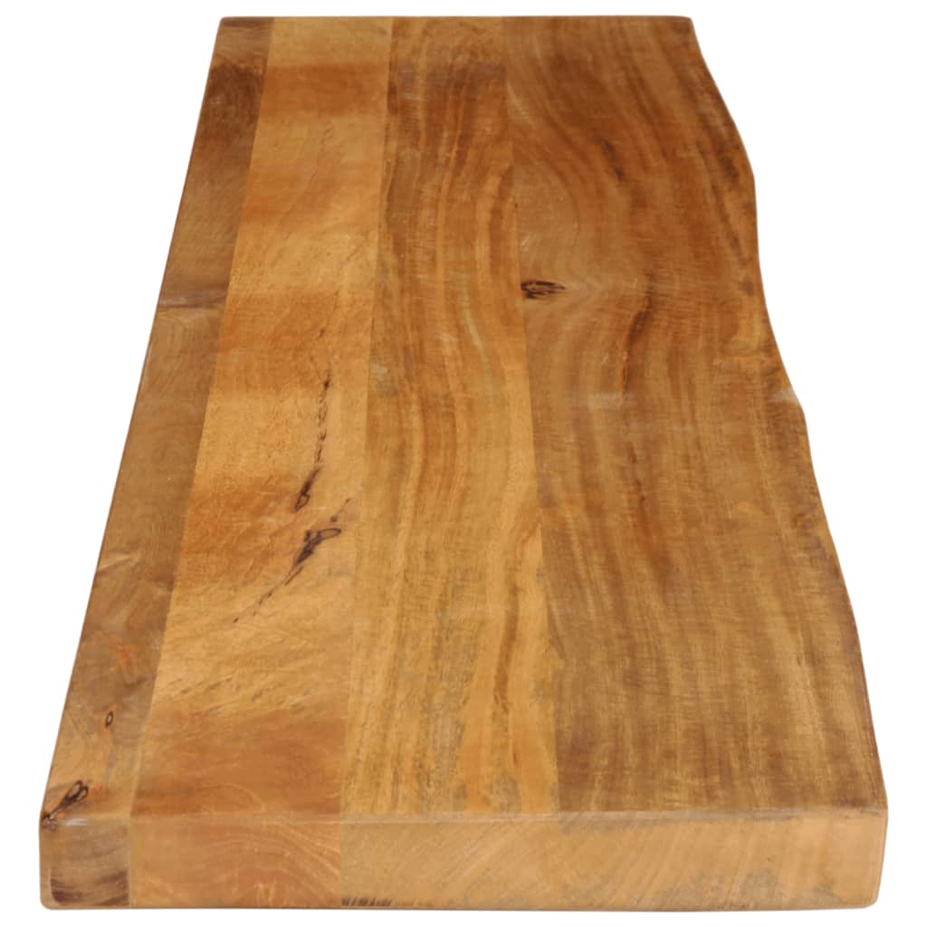 Tischplatte mit Baumkante 180x20x3,8 cm Massivholz Mango