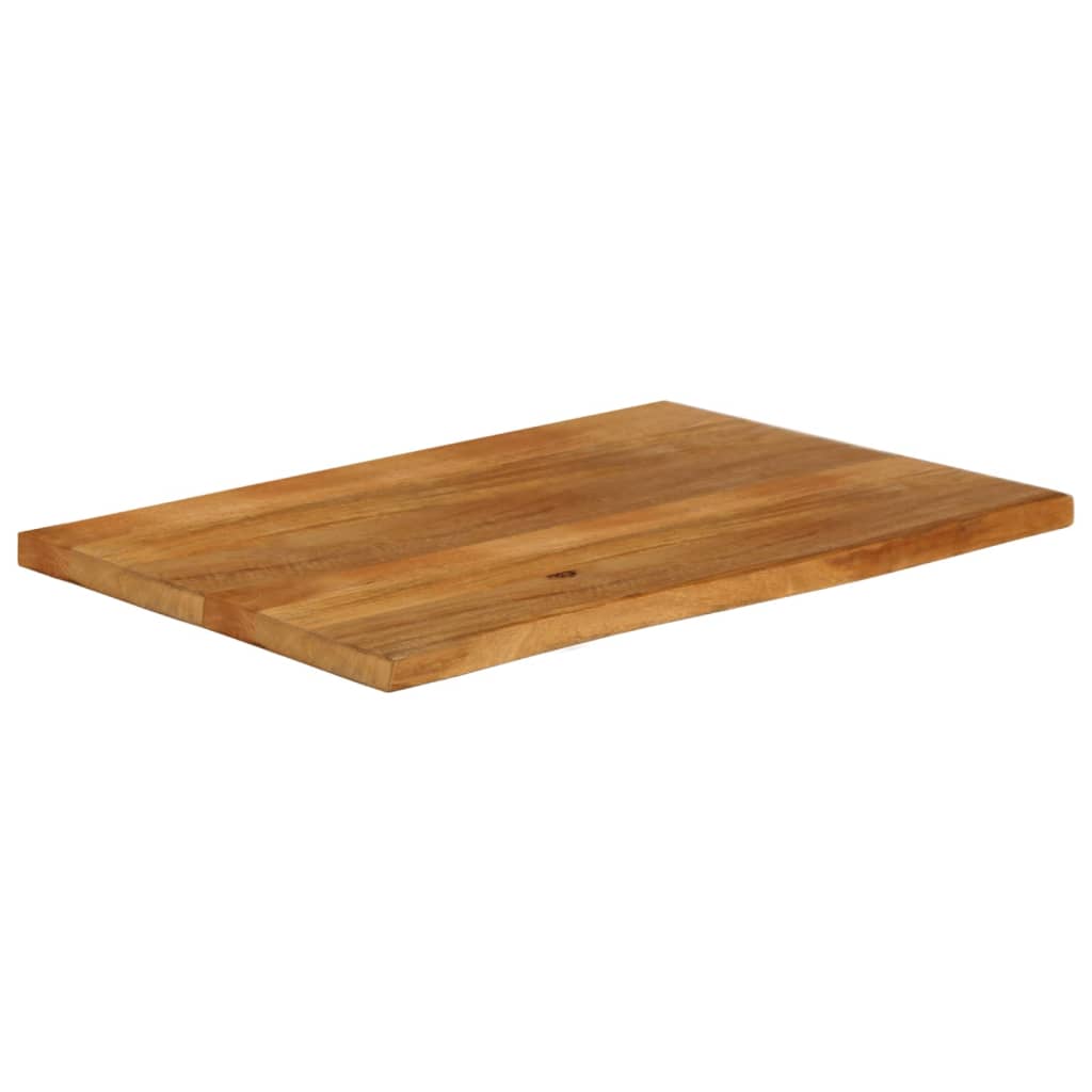 Tischplatte mit Baumkante 100x60x3,8 cm Massivholz Mango