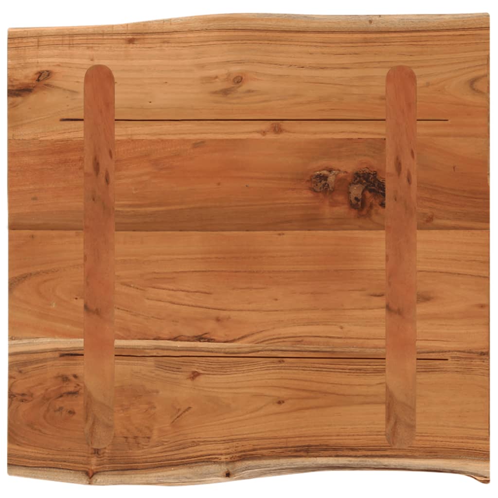 Tischplatte 40x40x2,5 cm Rechteckig Massivholz Akazie Baumkante