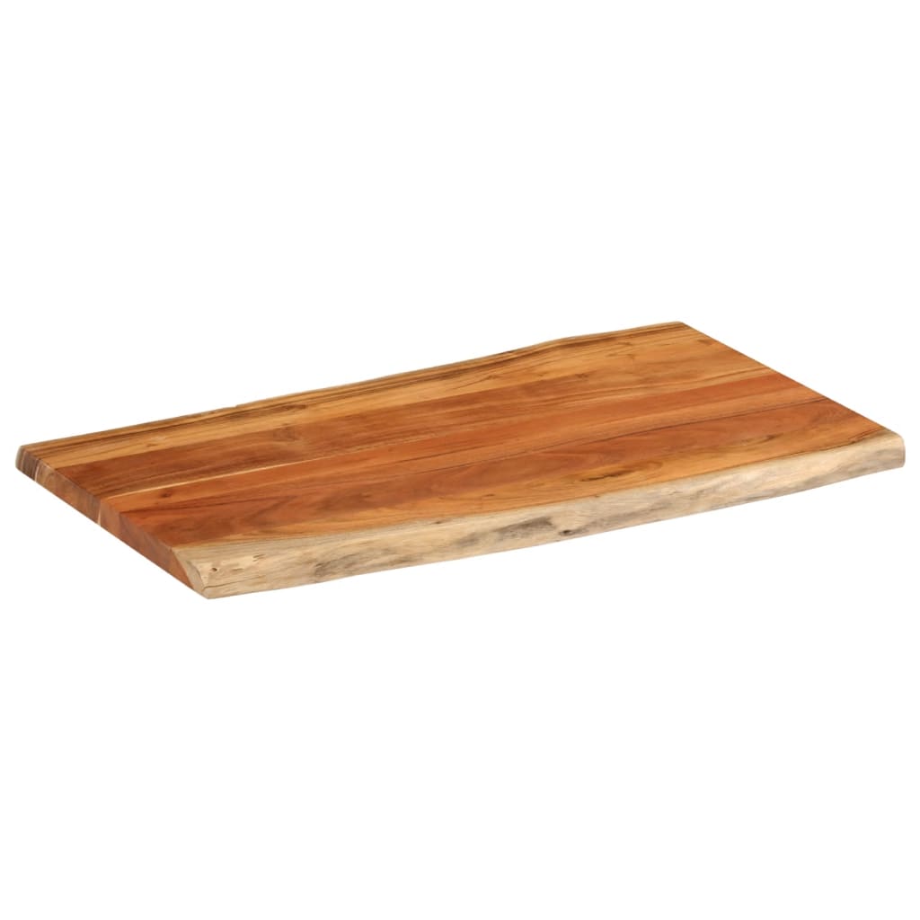 Tischplatte 110x60x2,5cm Rechteckig Massivholz Akazie Baumkante