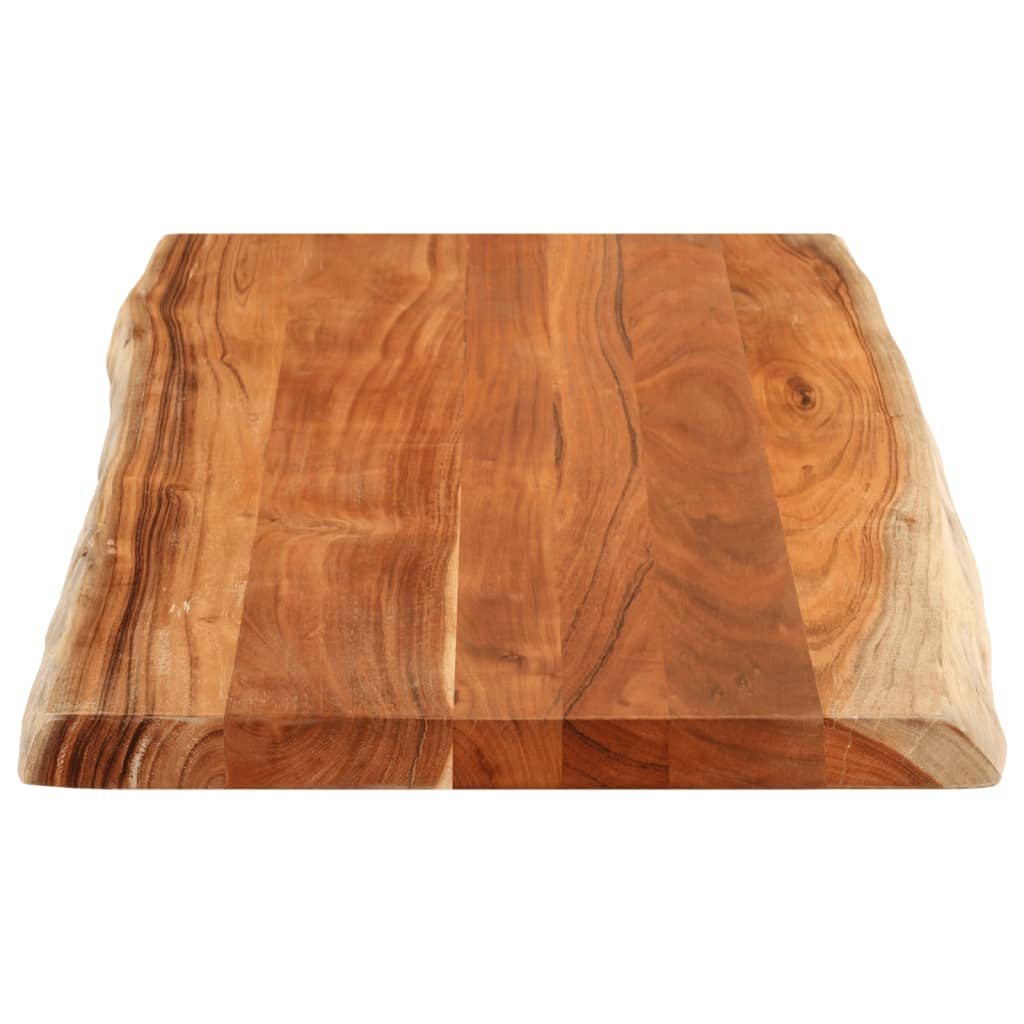 Tischplatte 120x60x2,5cm Rechteckig Massivholz Akazie Baumkante
