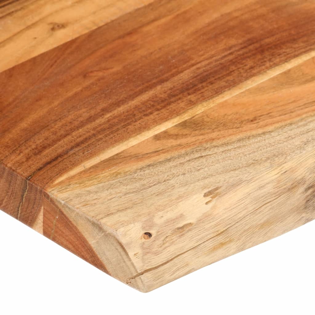 Tischplatte 120x60x3,8cm Rechteckig Massivholz Akazie Baumkante