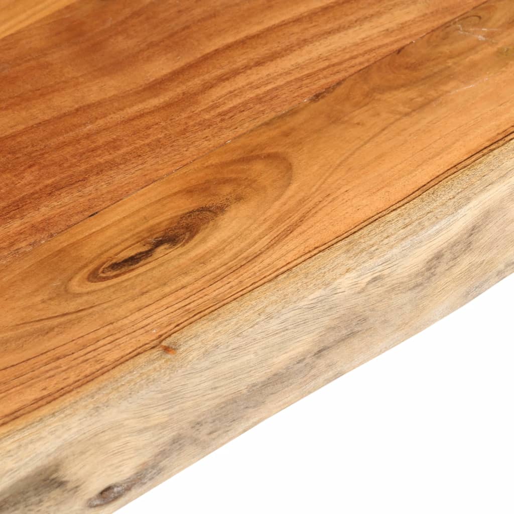 Tischplatte 120x60x3,8cm Rechteckig Massivholz Akazie Baumkante