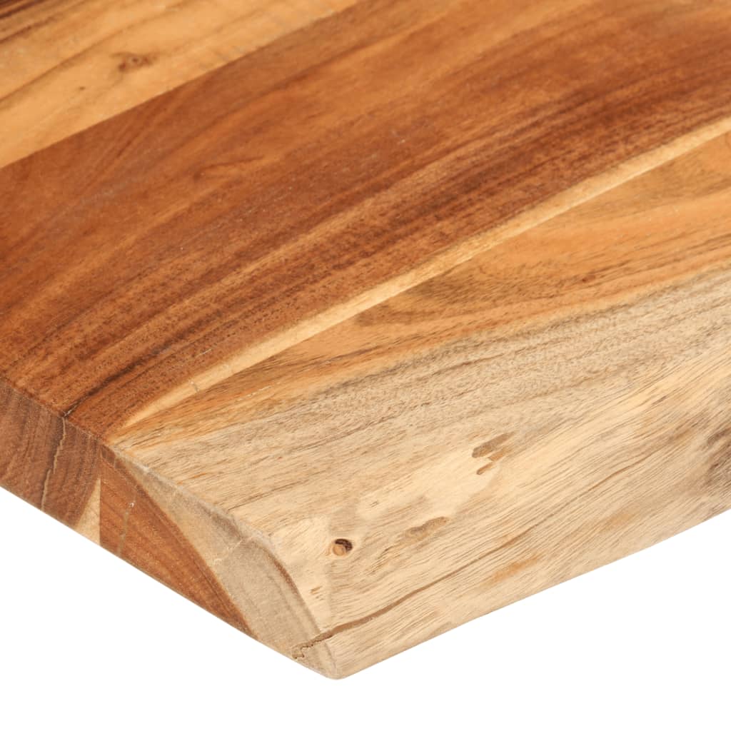 Tischplatte 140x60x3,8cm Rechteckig Massivholz Akazie Baumkante