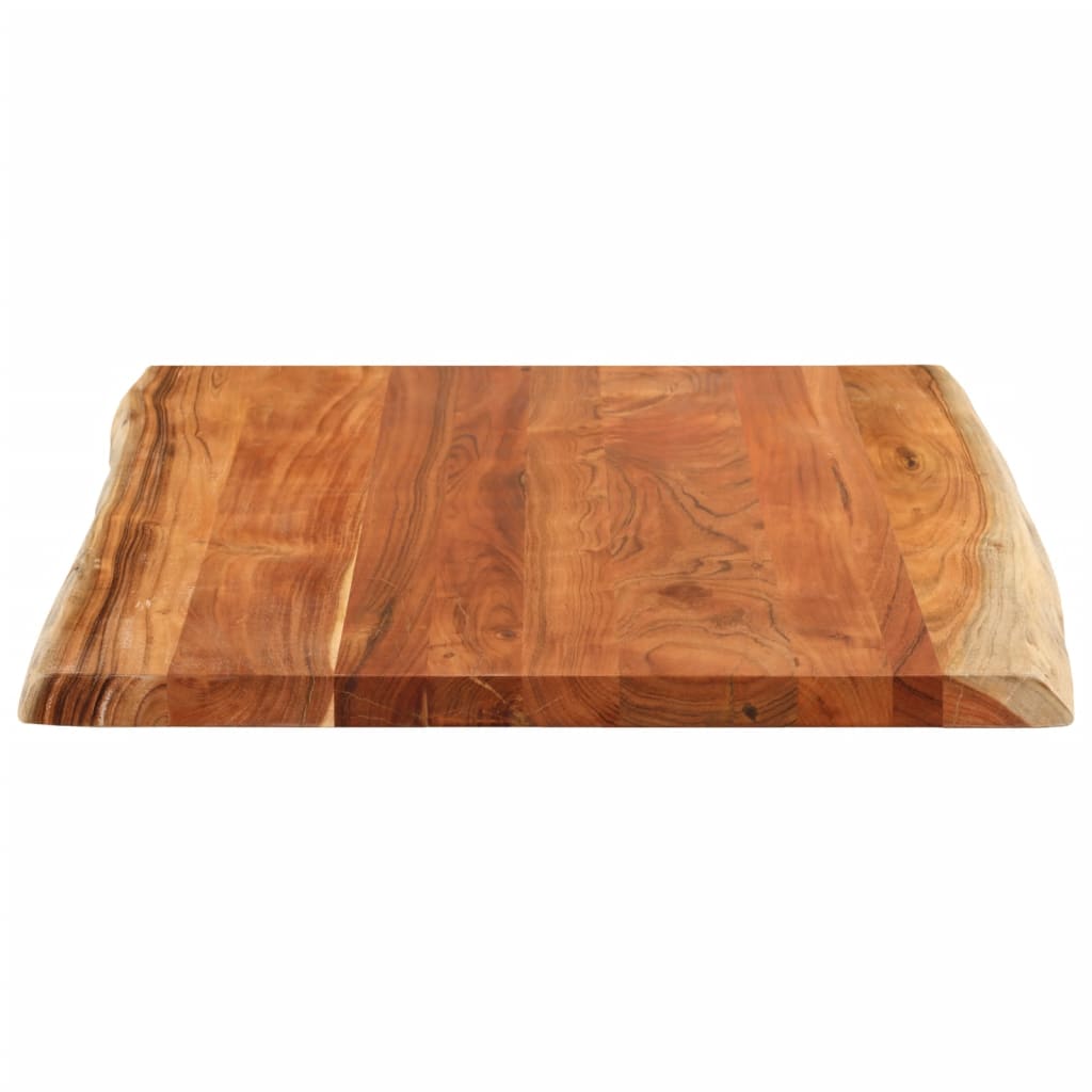 Tischplatte 110x80x3,8cm Rechteckig Massivholz Akazie Baumkante