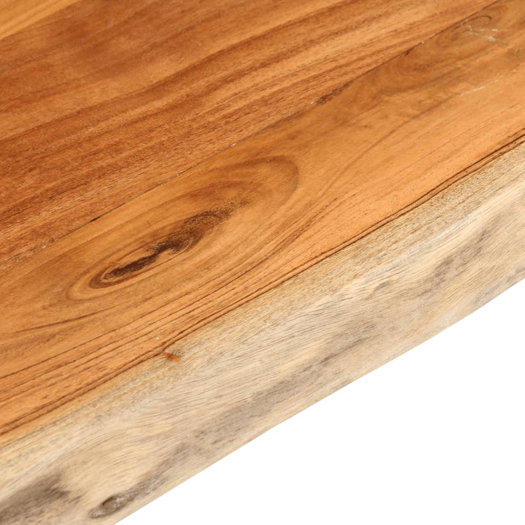 Tischplatte 110x80x3,8cm Rechteckig Massivholz Akazie Baumkante