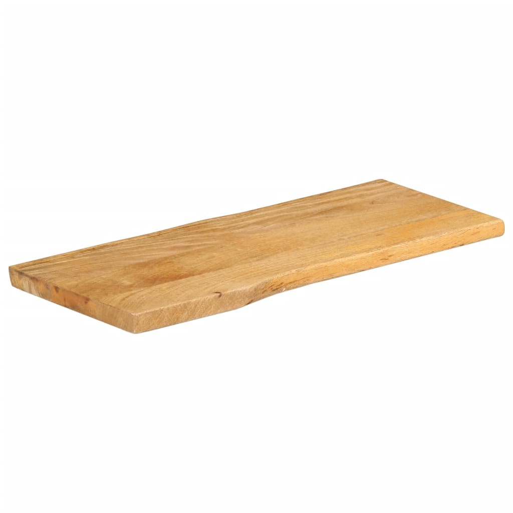 Tischplatte mit Baumkante 80x40x3,8 cm Massivholz Mango