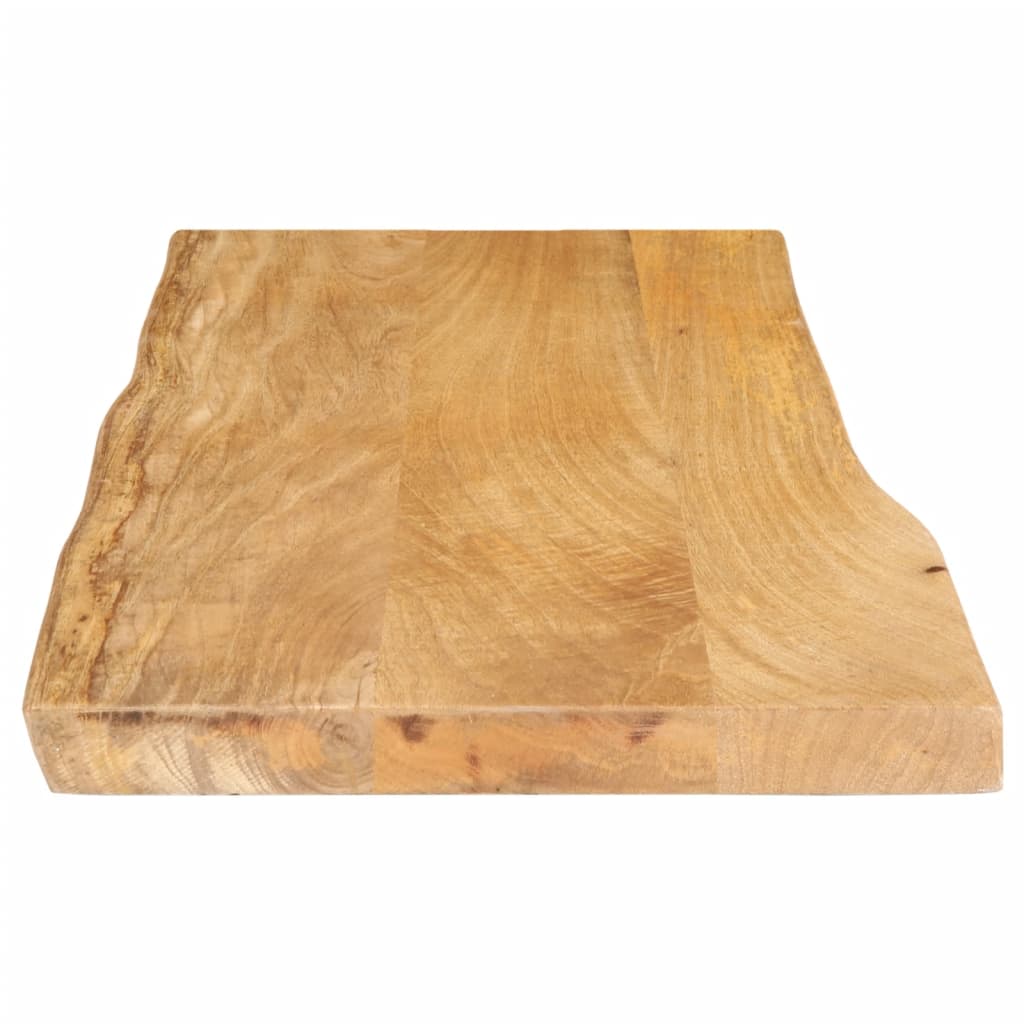 Tischplatte mit Baumkante 80x40x3,8 cm Massivholz Mango