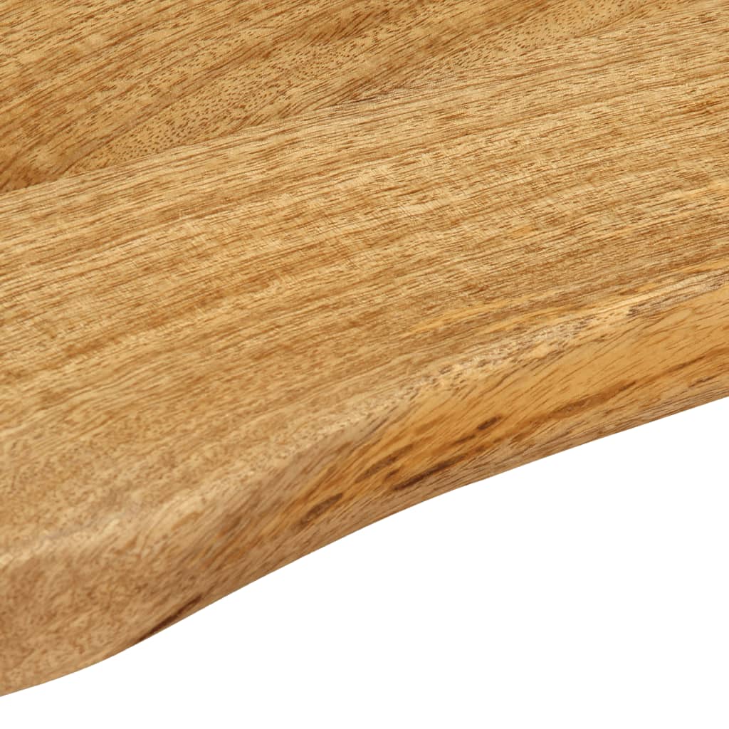 Tischplatte mit Baumkante 80x40x3,8 cm Massivholz Mango