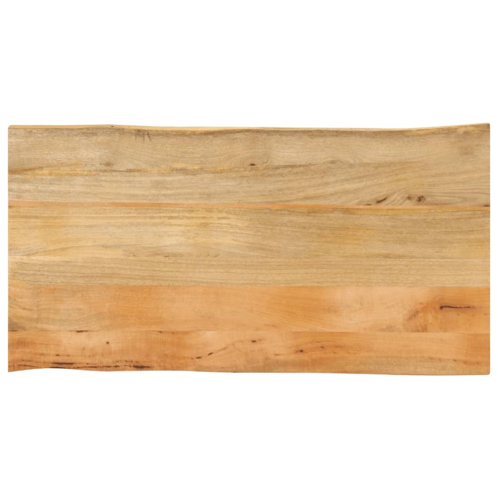 Tischplatte mit Baumkante 120x60x3,8 cm Massivholz Mango