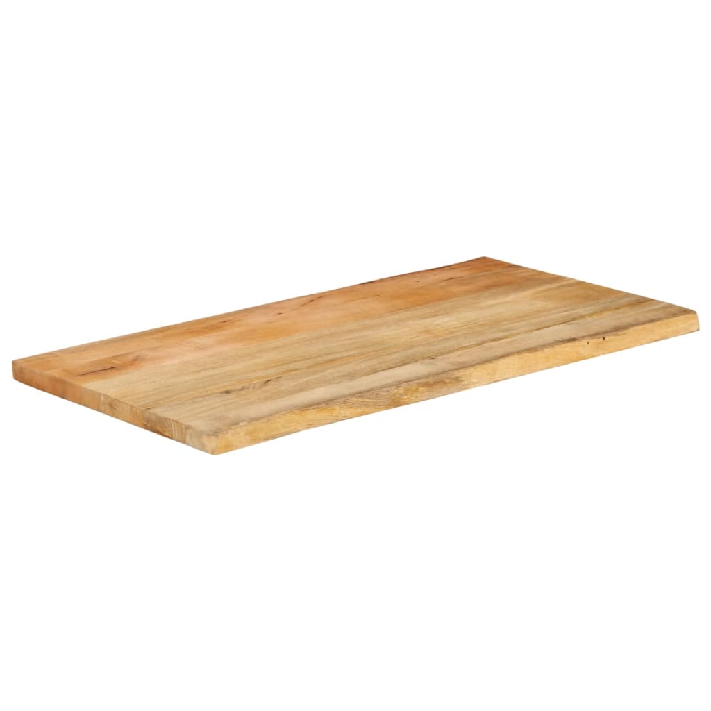 Tischplatte mit Baumkante 120x60x3,8 cm Massivholz Mango