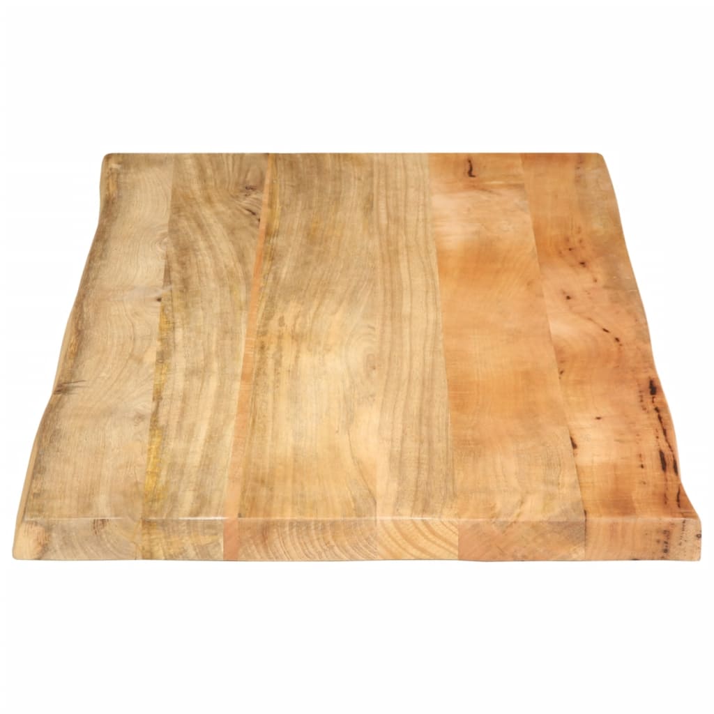Tischplatte mit Baumkante 120x60x3,8 cm Massivholz Mango