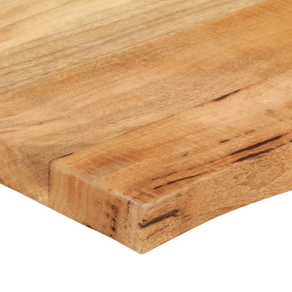 Tischplatte mit Baumkante 120x60x3,8 cm Massivholz Mango