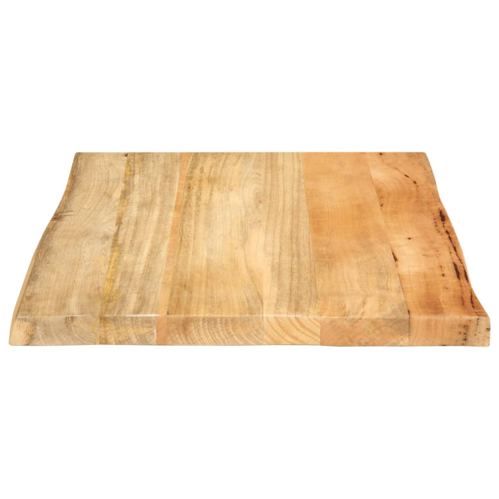 Tischplatte mit Baumkante 80x80x3,8 cm Massivholz Mango