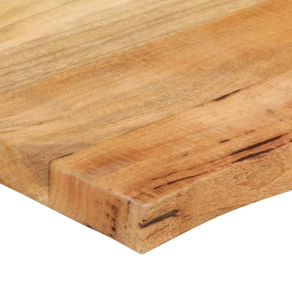 Tischplatte mit Baumkante 80x80x3,8 cm Massivholz Mango
