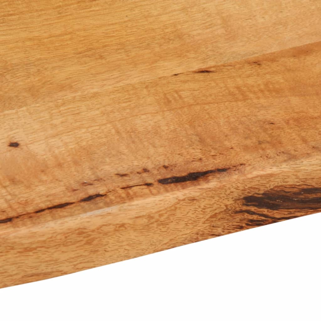 Tischplatte mit Baumkante 80x80x3,8 cm Massivholz Mango