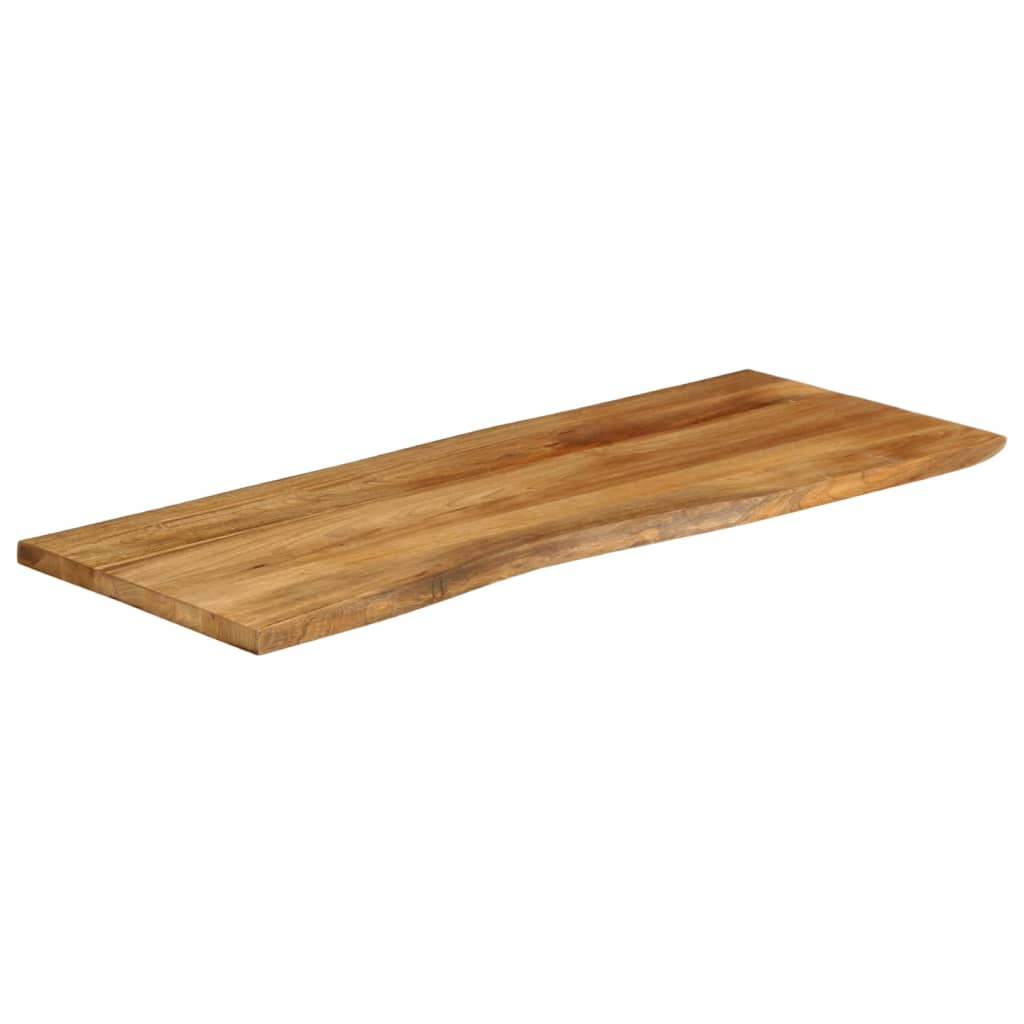 Tischplatte mit Baumkante 140x60x2,5 cm Massivholz Mango