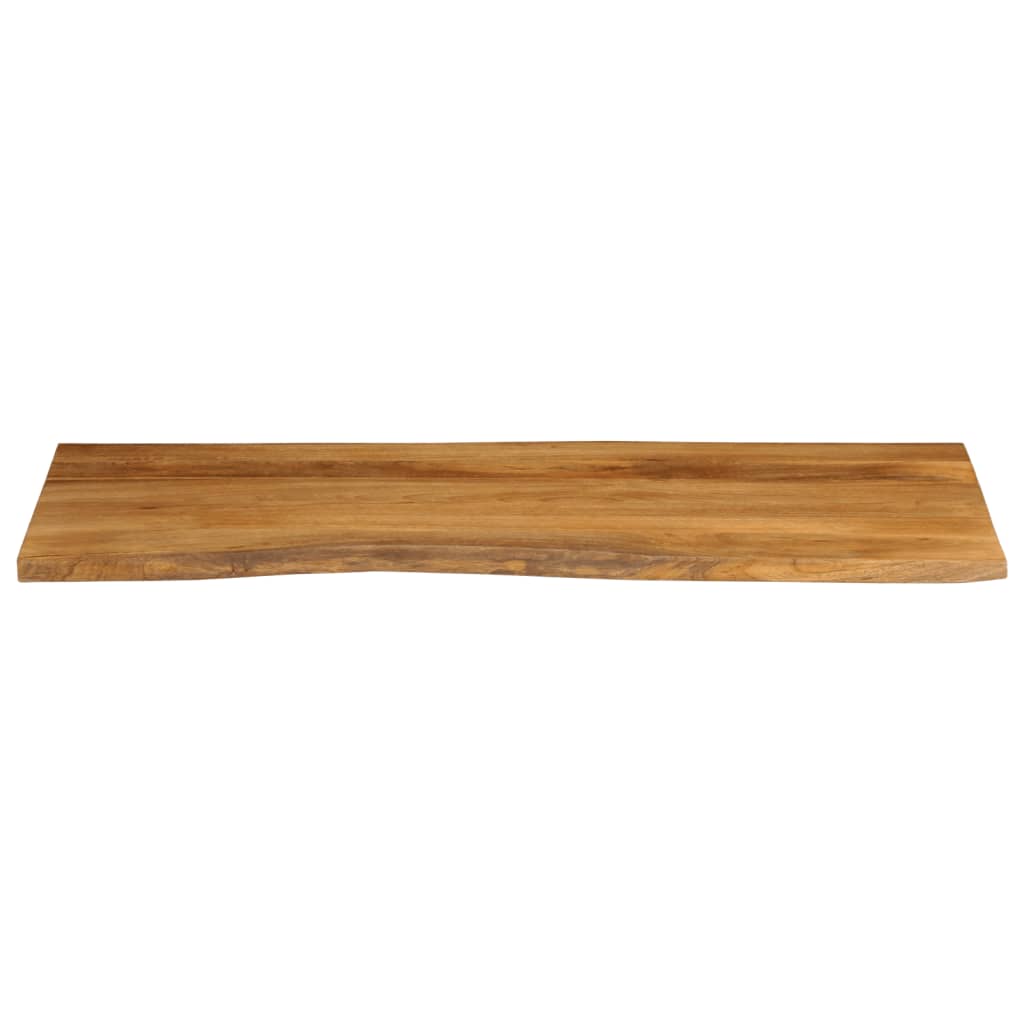 Tischplatte mit Baumkante 140x60x2,5 cm Massivholz Mango