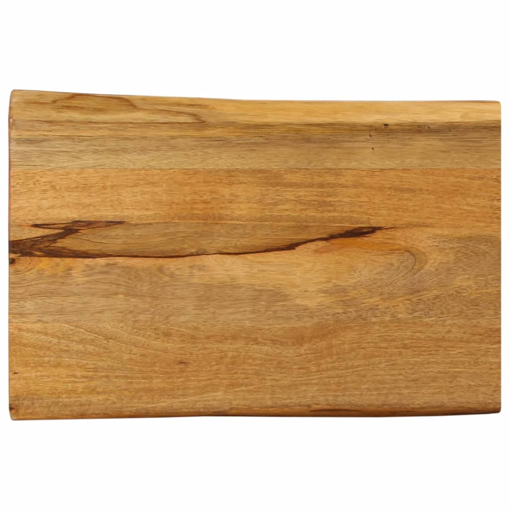 Tischplatte mit Baumkante 60x40x3,8 cm Massivholz Mango