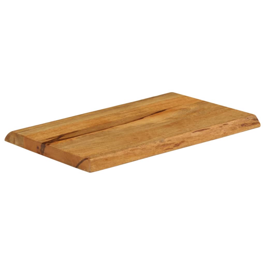 Tischplatte mit Baumkante 60x40x3,8 cm Massivholz Mango
