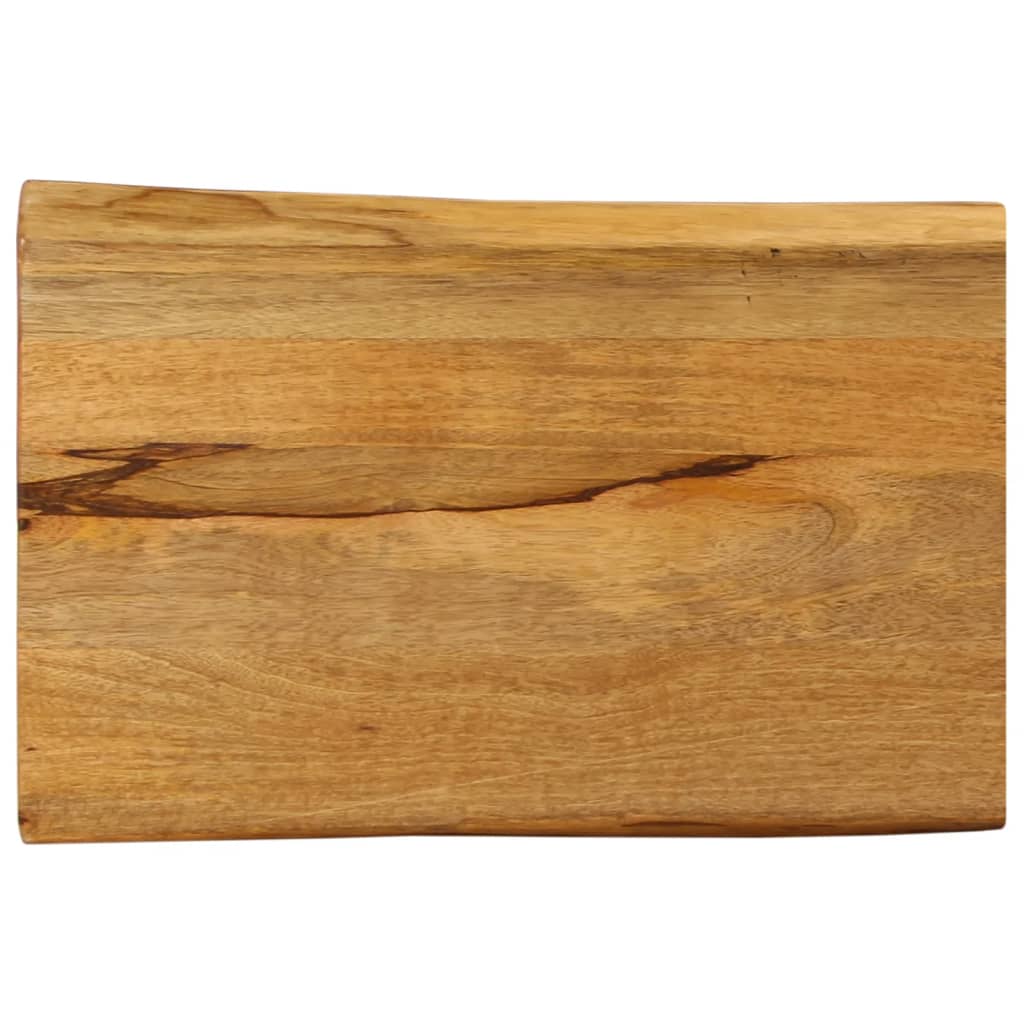 Tischplatte mit Baumkante 70x40x3,8 cm Massivholz Mango