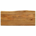 Tischplatte mit Baumkante 80x40x3,8 cm Massivholz Mango