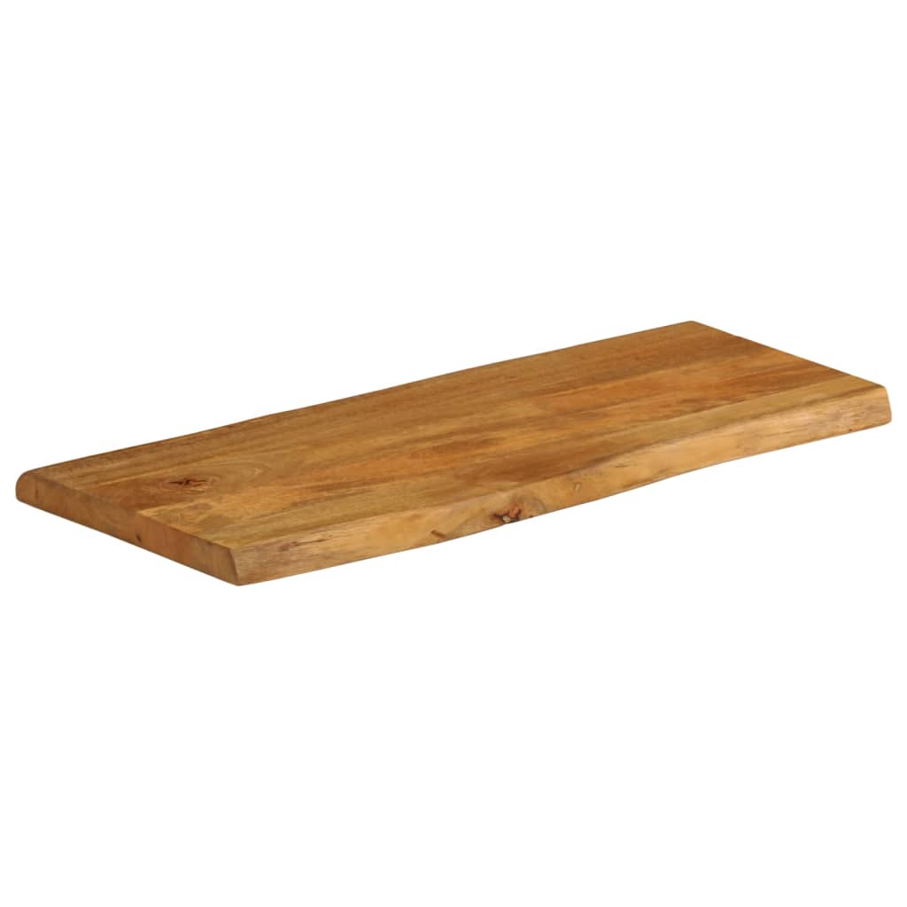 Tischplatte mit Baumkante 80x40x3,8 cm Massivholz Mango