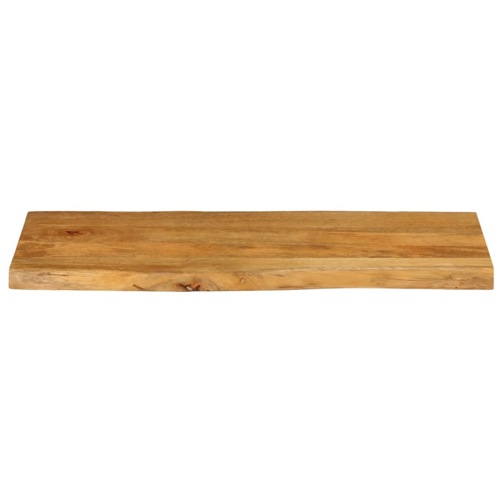 Tischplatte mit Baumkante 80x40x3,8 cm Massivholz Mango