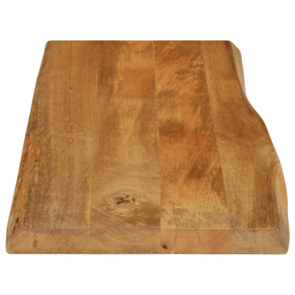 Tischplatte mit Baumkante 80x40x3,8 cm Massivholz Mango