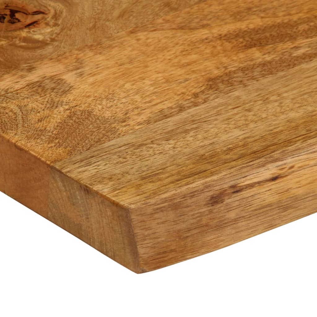 Tischplatte mit Baumkante 80x60x3,8 cm Massivholz Mango