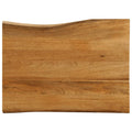 Tischplatte mit Baumkante 90x60x3,8 cm Massivholz Mango