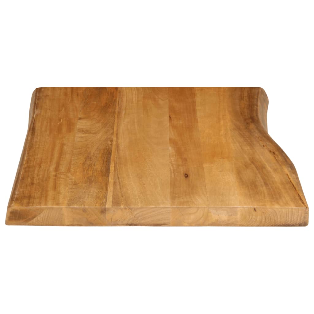 Tischplatte mit Baumkante 90x60x3,8 cm Massivholz Mango