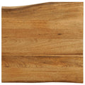 Tischplatte mit Baumkante 80x80x3,8 cm Massivholz Mango