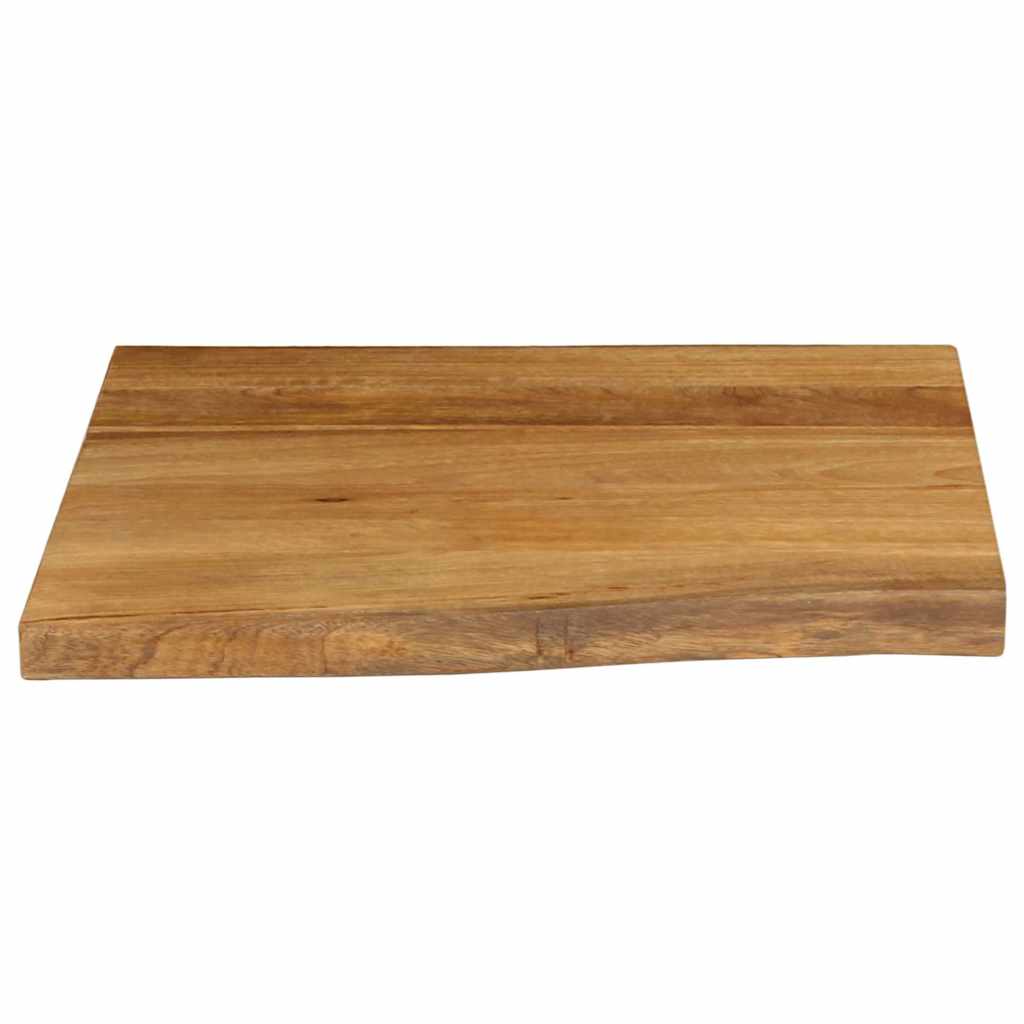 Tischplatte mit Baumkante 80x80x3,8 cm Massivholz Mango