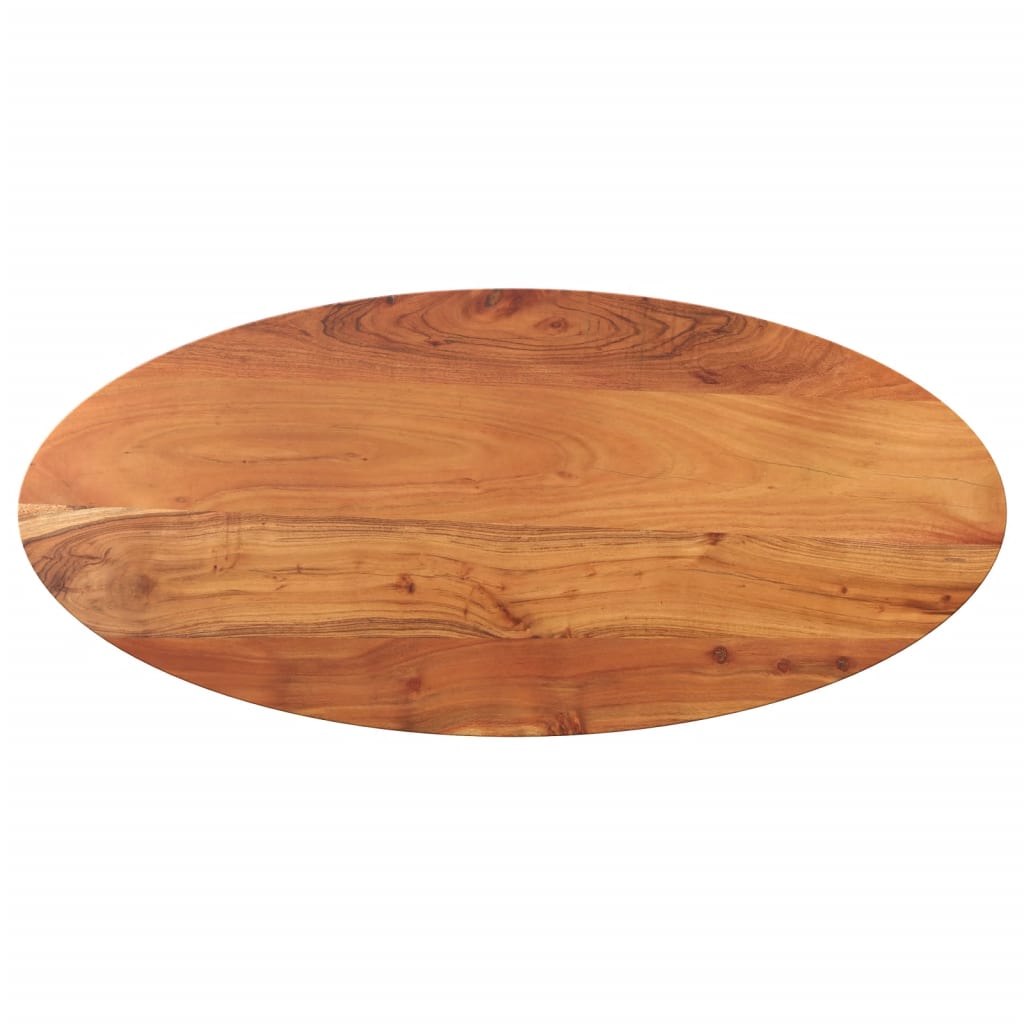 Tischplatte 80x40x2,5 cm Oval Massivholz Akazie