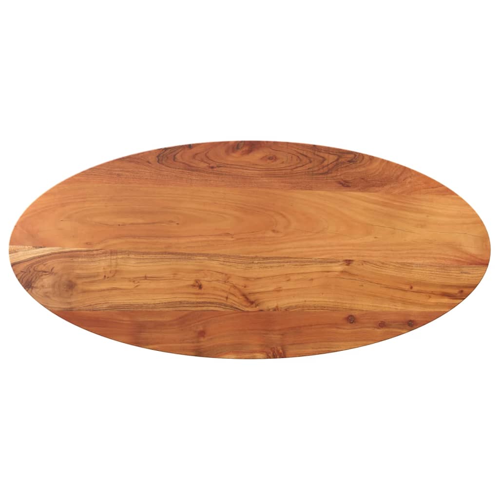 Tischplatte 110x50x3,8 cm Oval Massivholz Akazie